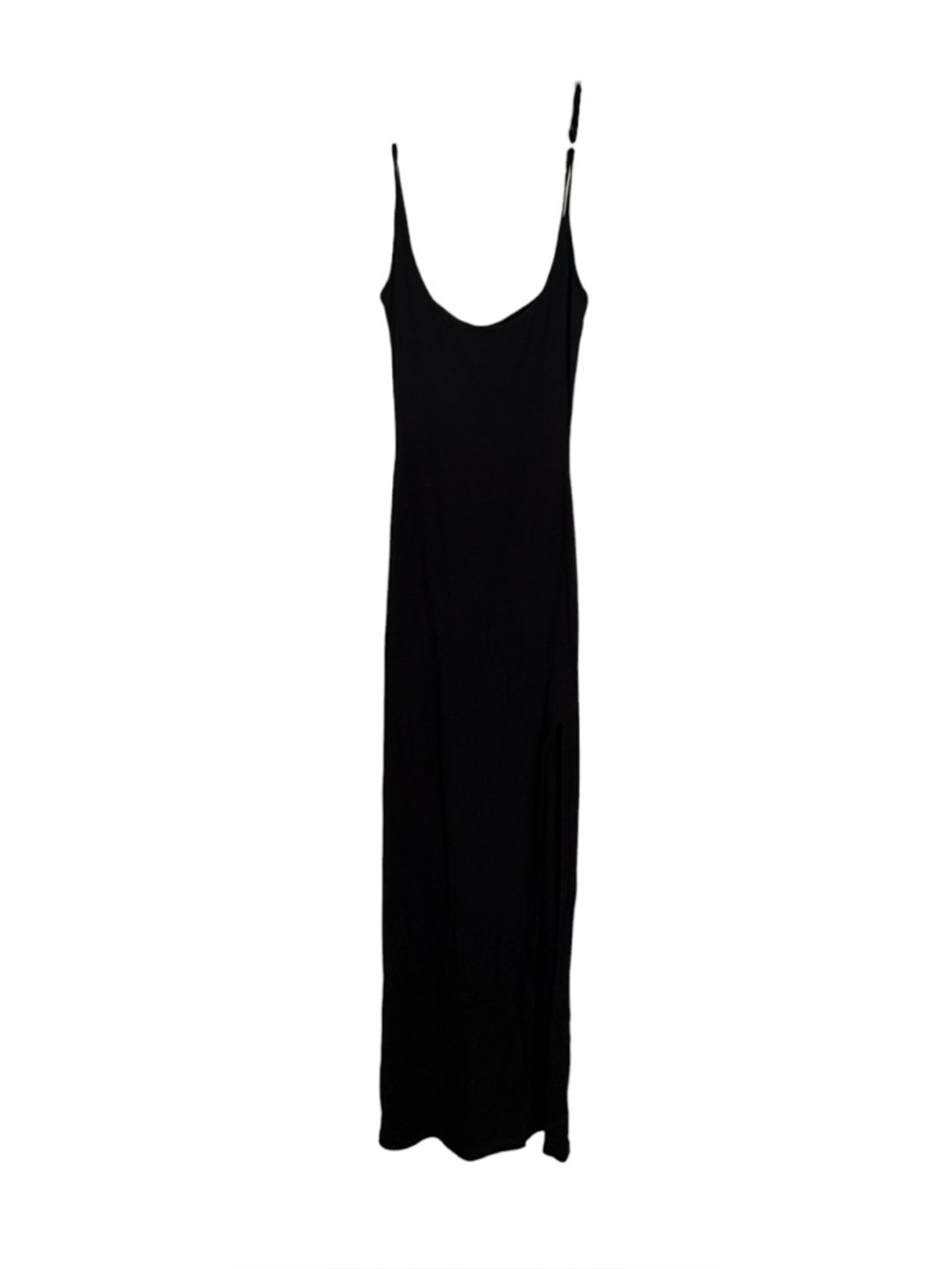 SKIMS Soft Lounge Ribbed Cami Maxi Dress Black Slit Size Small NWT - Picture 3 of 12